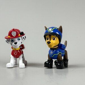 Paw Patrol Marshall & Chase Firefighter & Police Dog 2" Action Figures Toys